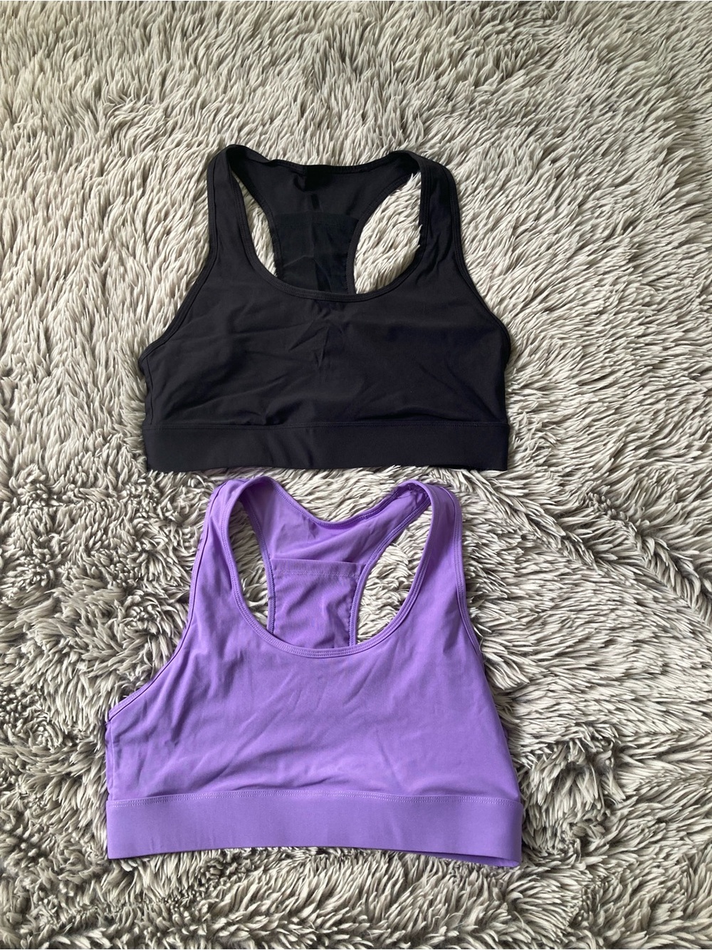 Fabletics Large-On The Go- LOT Purple Racerback Sports Bras